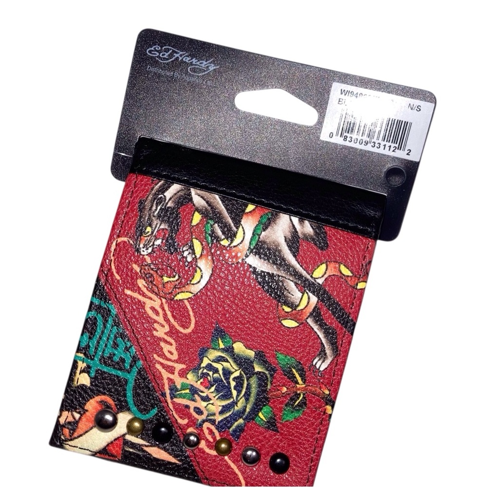 Ed Hardy Multicolor Graphic Wallet